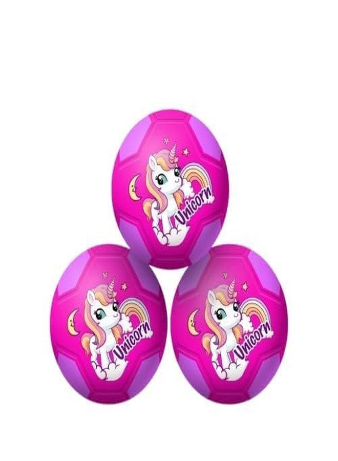 AHBHT Unicorn Theme Football Rubber Sports Kids Football Soccer Toy Ball Ball Size 9Inch Best Gift Toy for Kids (Multicolor) - Image 1